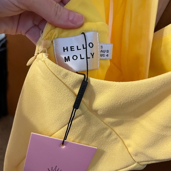 Hello Molly yellow mini dress small NWT - Picture 6 of 6